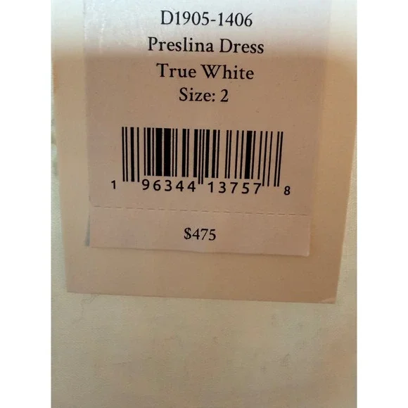 LoveShackFancy Preslina Dress True White Eyelet Lace Mini Square Neck Size 2 NEW - Picture 5 of 12